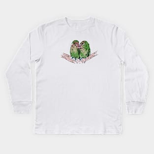 Love Birds in a Tree Kids Long Sleeve T-Shirt